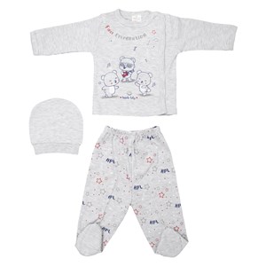 Hoppala Baby Celebration 3lü Bebek Takımı 1016R Gri