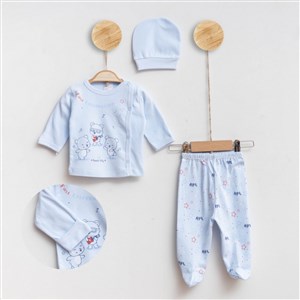 Hoppala Baby Celebration 3lü Bebek Takımı 1016R Mavi