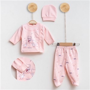 Hoppala Baby Celebration 3lü Bebek Takımı 1016R Pudra