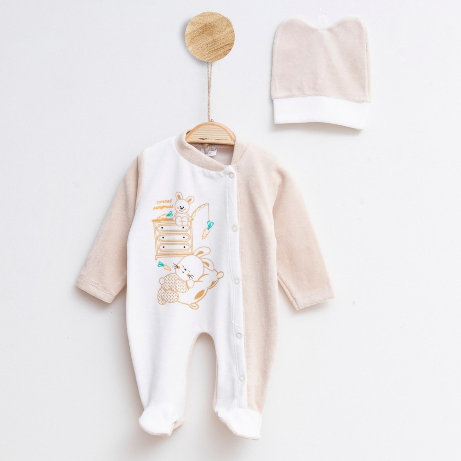 Melish Bebe Tavşan Bebek Tulumu 1602R Kahverengi