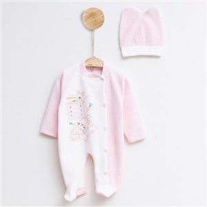 Melish Bebe Tavşan Bebek Tulumu 1602R Pembe