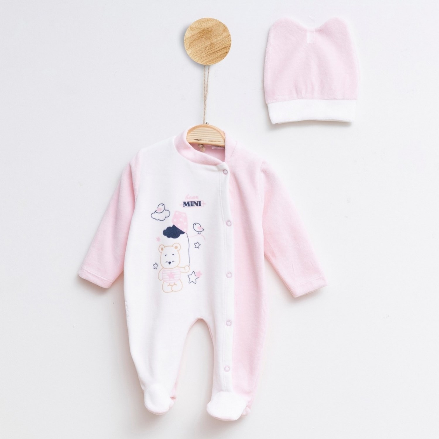 Melish Bebe Uçurtma Bebek Tulumu 1601R Pembe