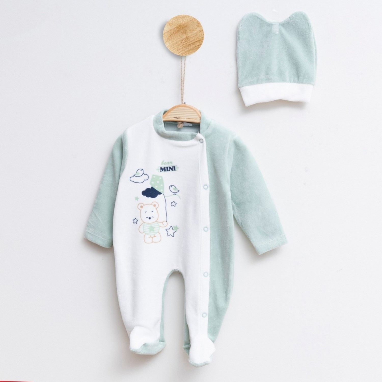 Melish Bebe Uçurtma Bebek Tulumu 1601R Yeşil