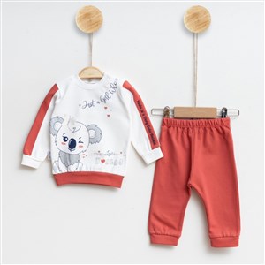 Hoppala Baby Koala 2li Bebek Takımı 1152R Nar Çiçeği