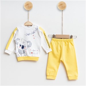 Hoppala Baby Koala 2li Bebek Takımı 1152R Sarı