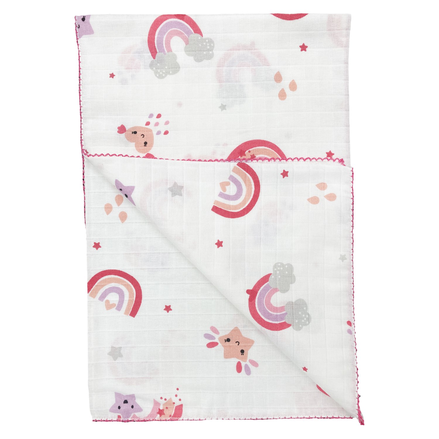 Aymur Baby Lüx Müslin Bebek Battaniyesi 90x90 Cm Pembe