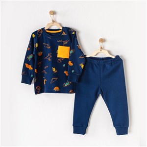 Andywawa PJS 2'li Pijama AC23404 Navy