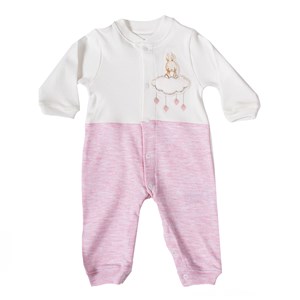 Bebengo Tavşanlı Kız Bebek Tulumu TK3040 Pembe