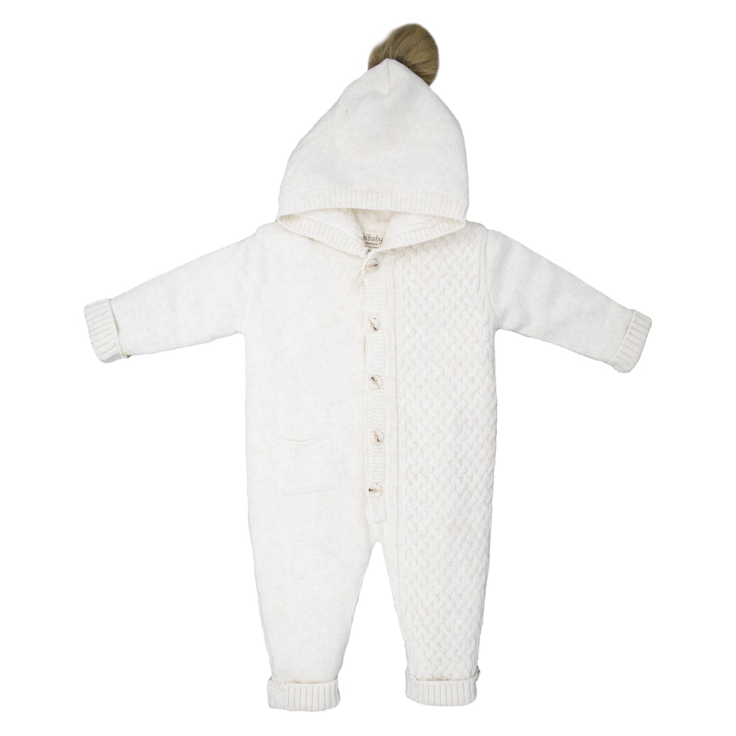 Bibaby Cepli Welsoft Triko Bebek Tulumu 60600 Ekru