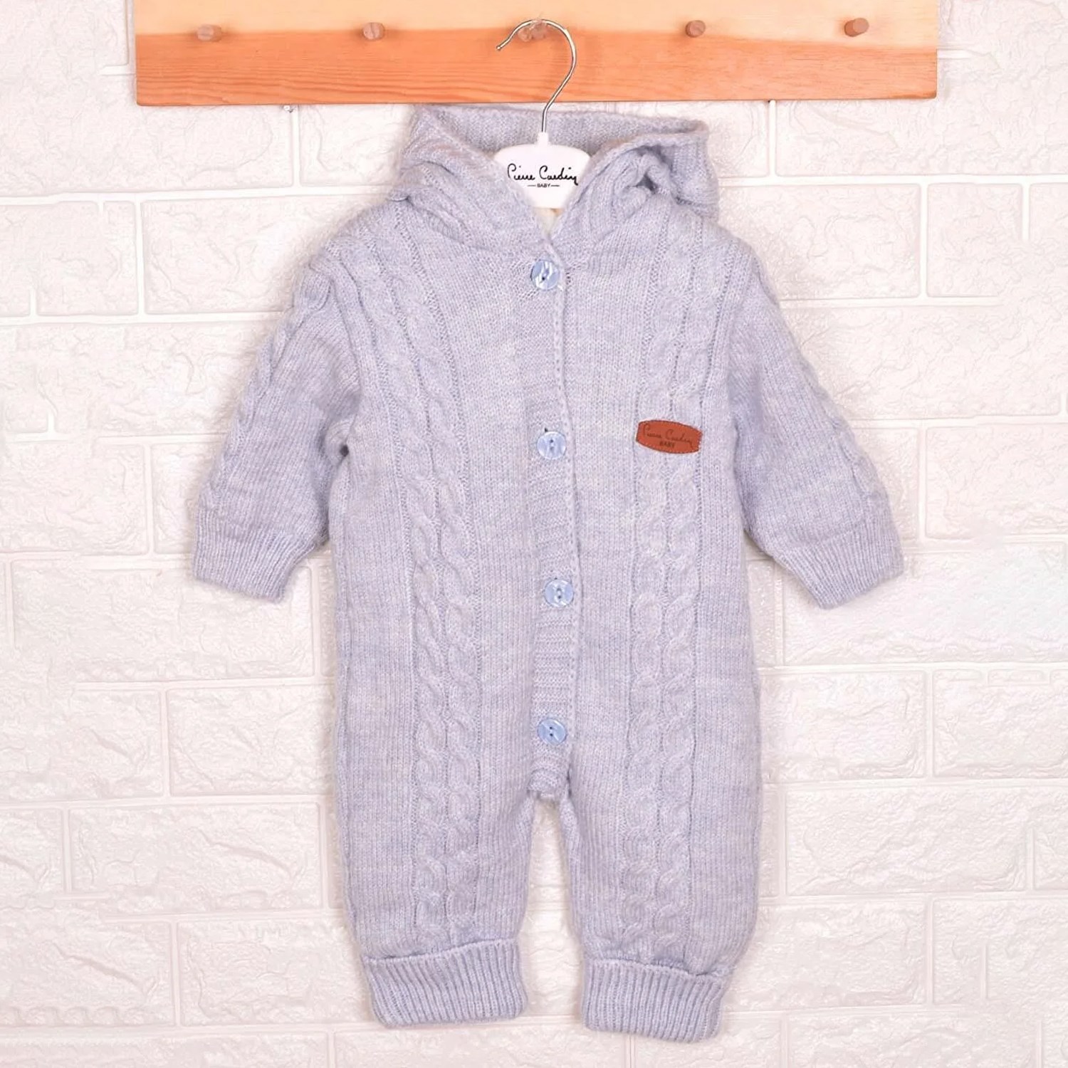 Pierre Cardin Örgülü Peluş Bebek Tulumu 802438 Mavi