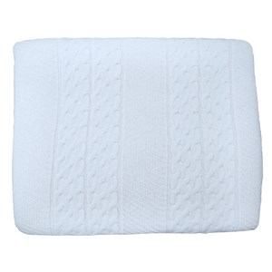 Pierre Cardin Saç Örgülü Triko Bebek Battaniyesi 85x100 Cm Mavi