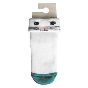 Biorganic Cunning Cat Havlu Bebek Çorabı 68375 Ekru