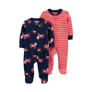 Carter's Layette Erkek Bebek 2'li Tulum Set 1N724110 Çok Renkli