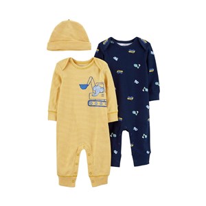 Carter's Layette Erkek Bebek 3'lü Body Set 1N689410 Çok Renkli