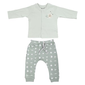 Biorganic Hug me Bear Bebek Pijama Takımı 59705 Yeşil