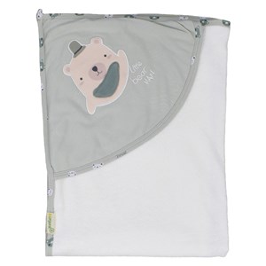 Biorganic Hug me Bear Örme Silgi Bebek Havlusu Yeşil