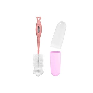 Wee Baby Biberon Temizleme Seti ve Çatal Kaşık Kabı Pembe