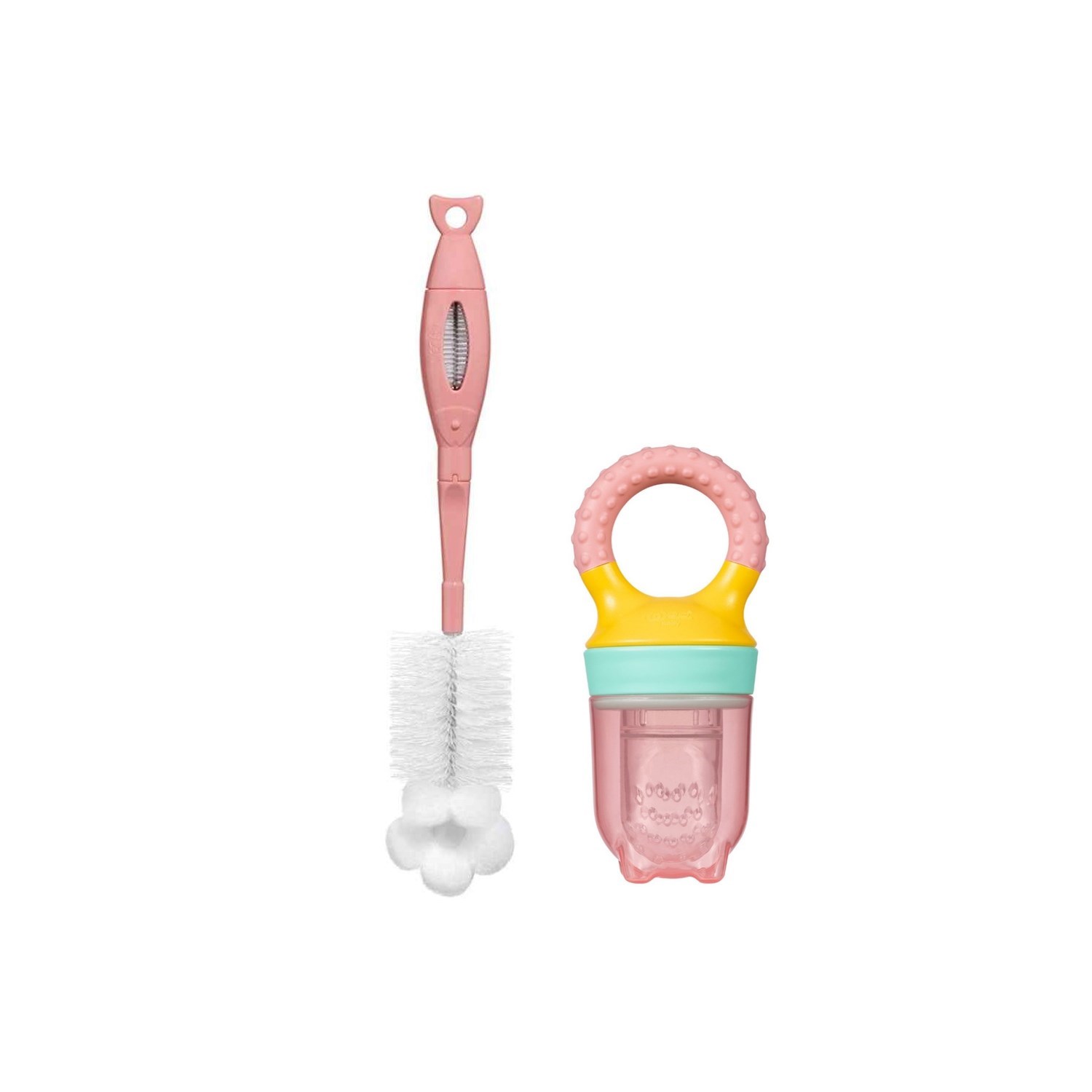 Wee Baby Biberon Temizleme Seti ve Meyve Süzgeci Pembe