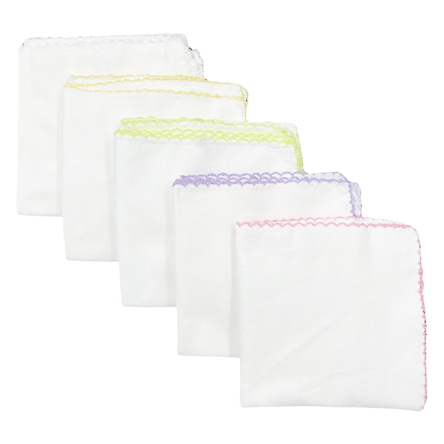 Ekebaby 10'lu Lüx Bebek Penye Mendili 28x28 Cm Sarı-Pembe