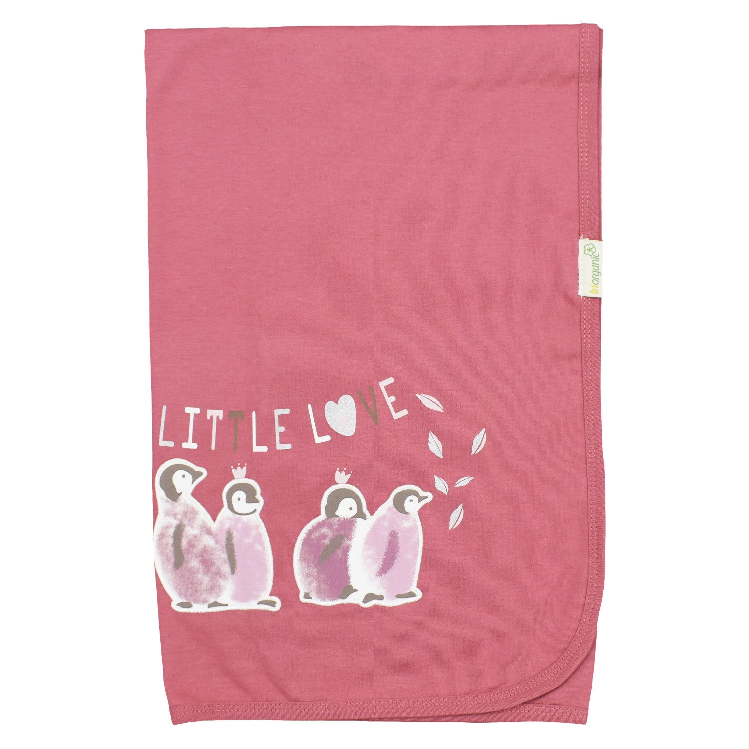 Biorganic Little Love Penye Bebek Battaniyesi 85x90 Cm Gül Kurusu