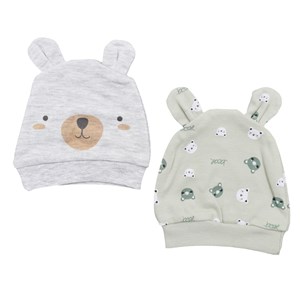 Biorganic Hug me Bear 2'li Şapka 72168 Karmelanj