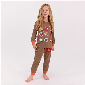 Harry Potter Kız Çocuk Pijama Takımı L1413-3 Kokonat