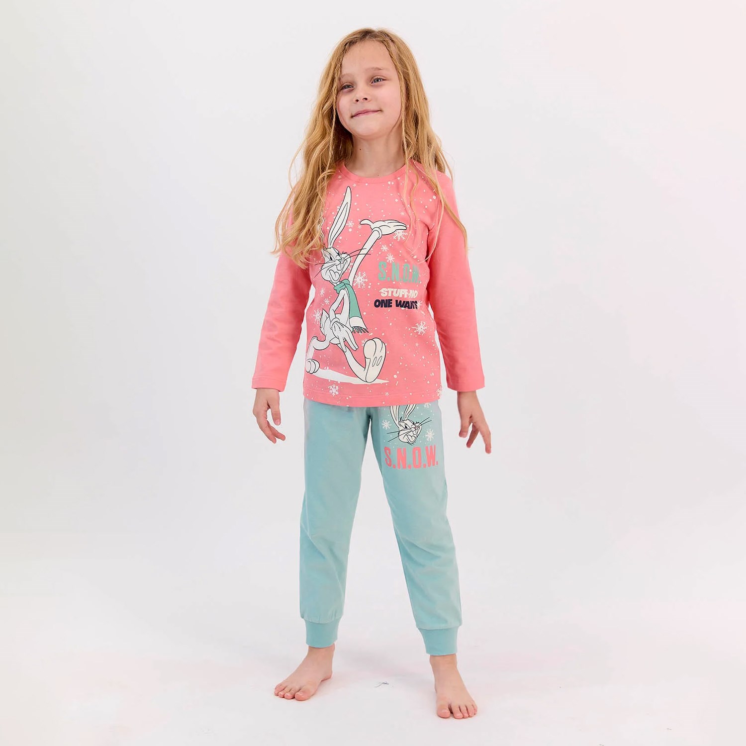 Looney Tunes Kız Çocuk Pijama Takımı L1406-3 Coral