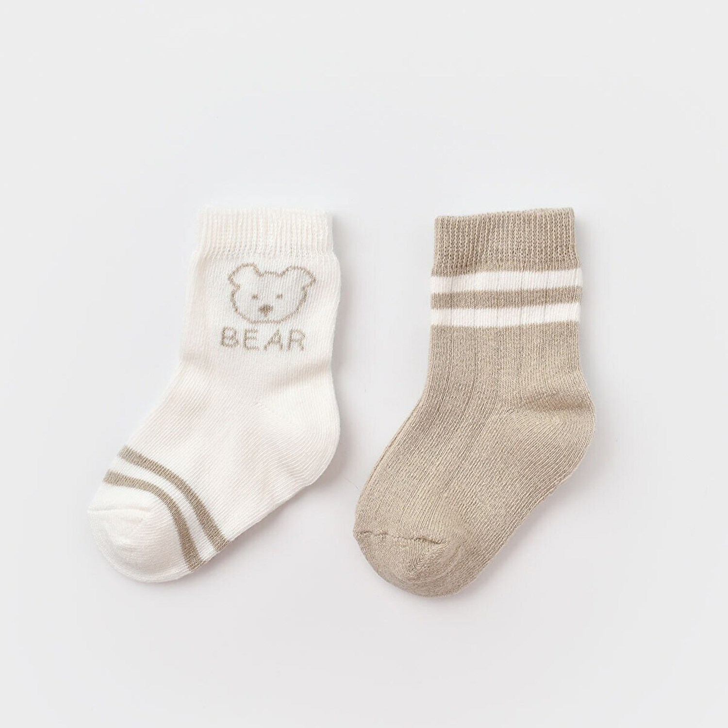 Biorganic Bear 2'li Bebek Çorabı 68408 Kahve