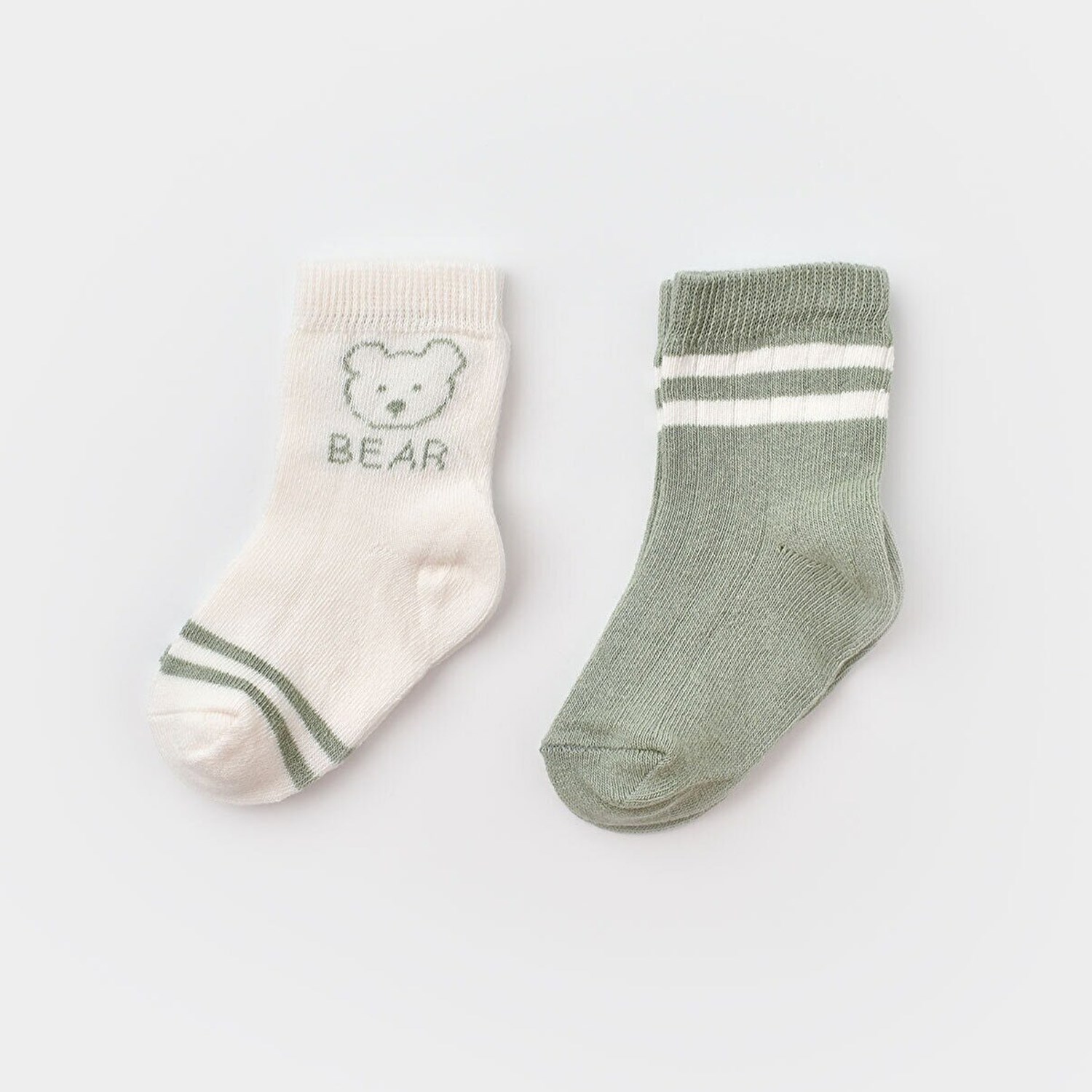 Biorganic Bear 2'li Bebek Çorabı 68408 Yeşil