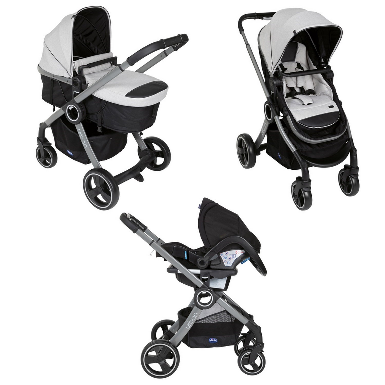 Chicco Duo Urban Pro Bebek Arabası Grey Mist