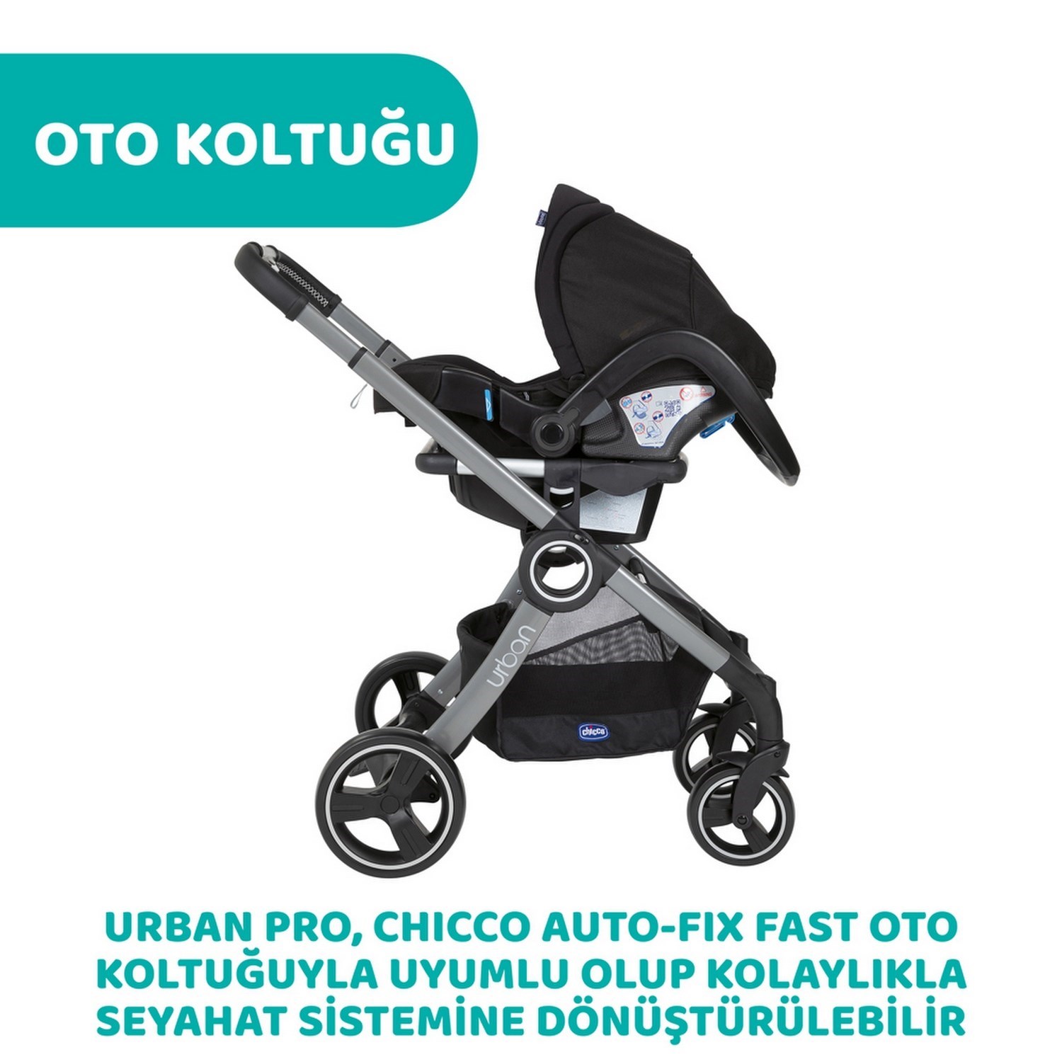 Chicco Duo Urban Pro Bebek Arabası Grey Mist