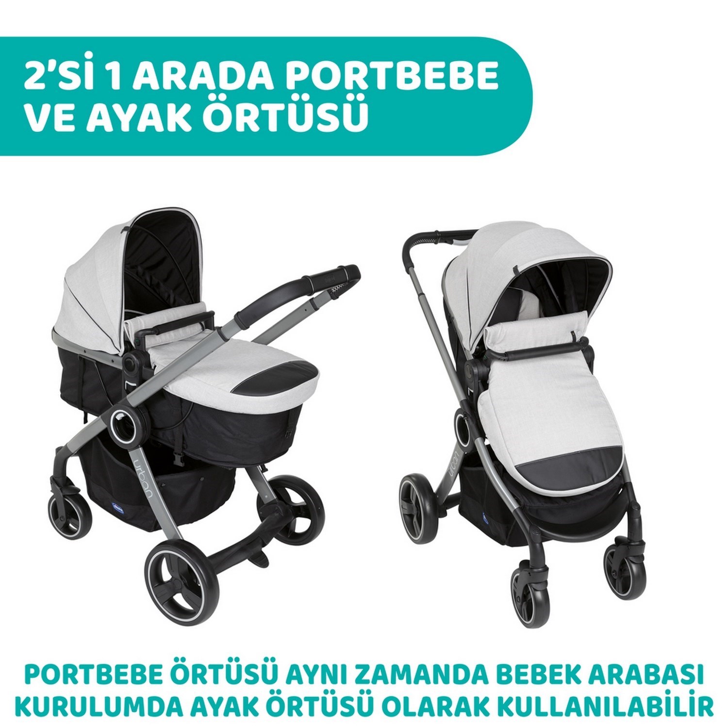 Chicco Duo Urban Pro Bebek Arabası Grey Mist