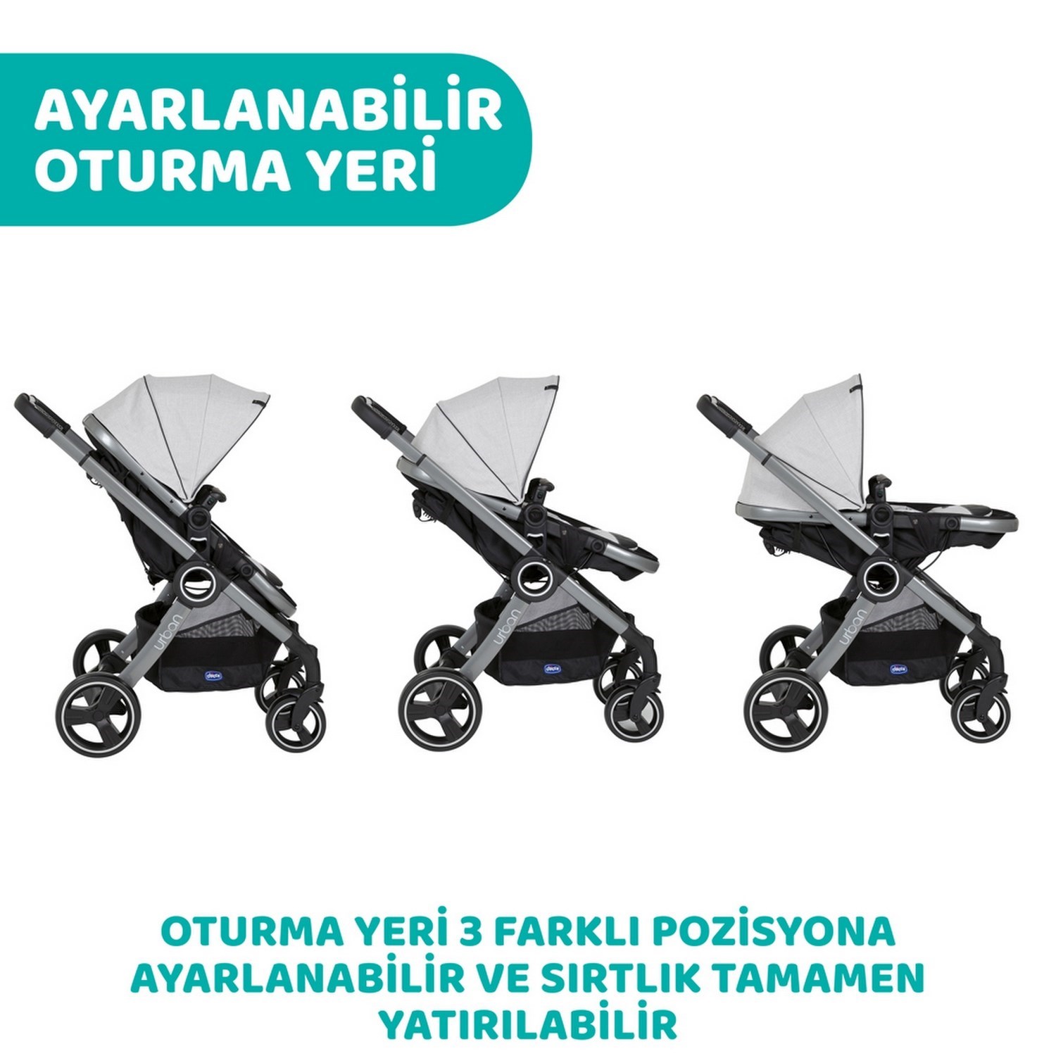 Chicco Duo Urban Pro Bebek Arabası Grey Mist