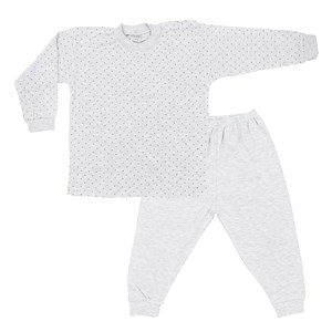 Sebi Bebe Nokta Puanlı Pijama Takımı 2417 Gri