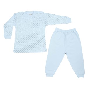 Sebi Bebe Nokta Puanlı Pijama Takımı 2417 Mavi