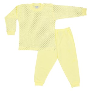 Sebi Bebe Nokta Puanlı Pijama Takımı 2417 Sarı
