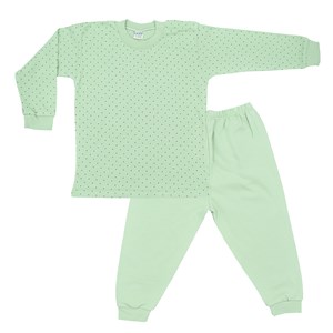 Sebi Bebe Nokta Puanlı Pijama Takımı 2417 Yeşil