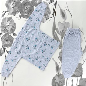 Sebi Bebe Tavşan Desenli Pijama Takımı 2419 Gri