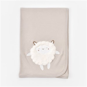 Biorganic Curly Sheep Bebek Battaniyesi 85x90 Cm Bej