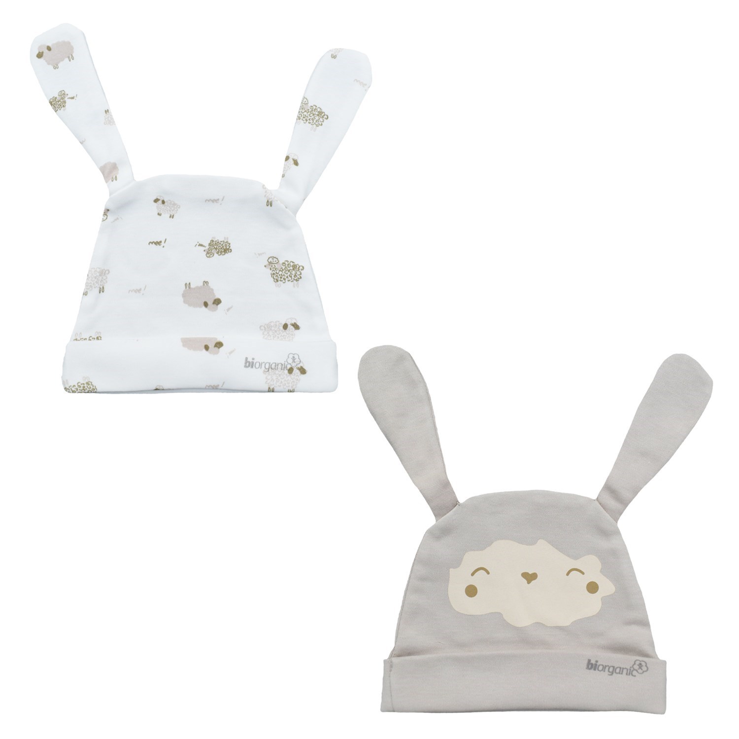 Biorganic Curly Sheep 2'li Bebek Şapka 72170 Bej