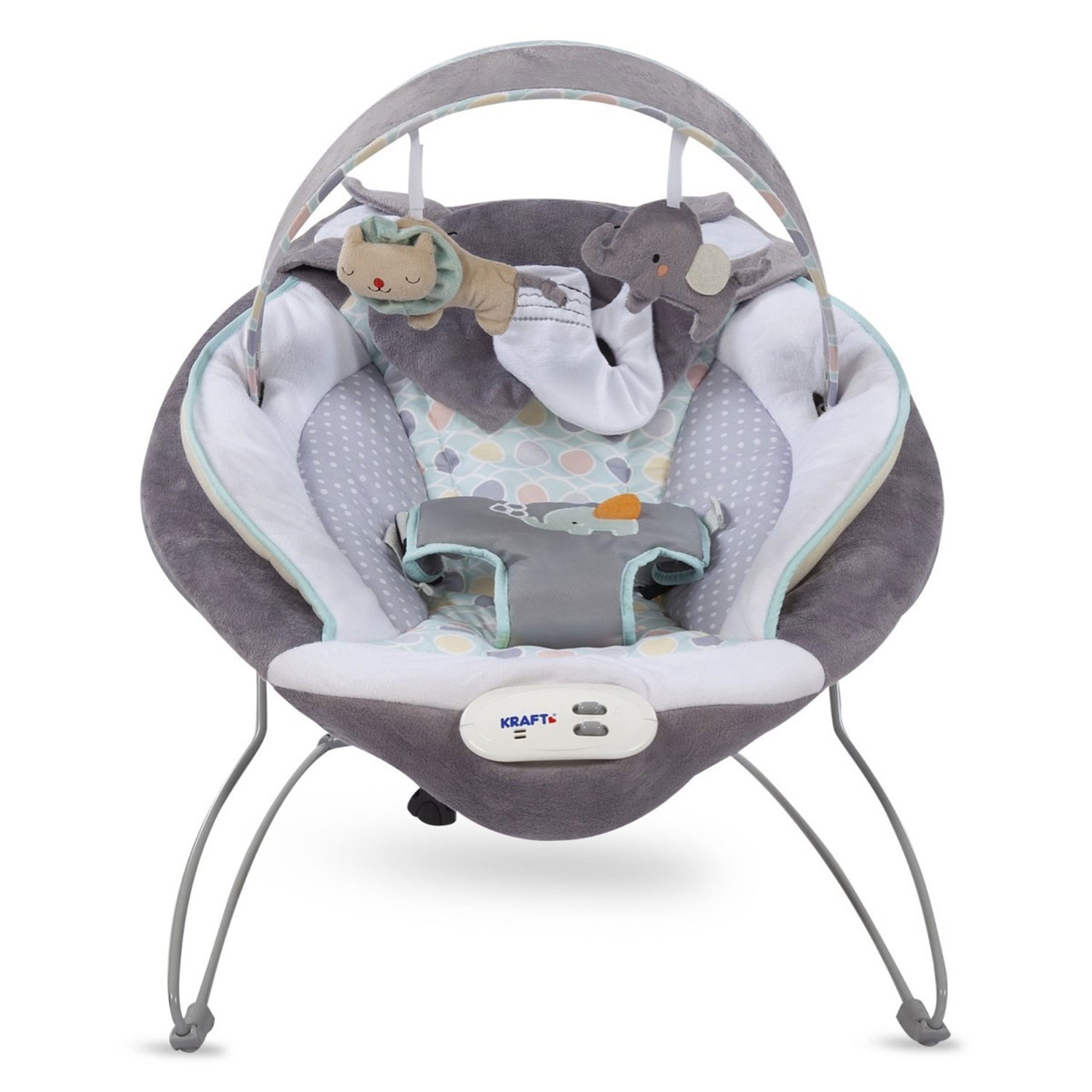 Kraft Forest Peluş Yaylanabilen ve Sallanabilen Ana Kucağı Gri