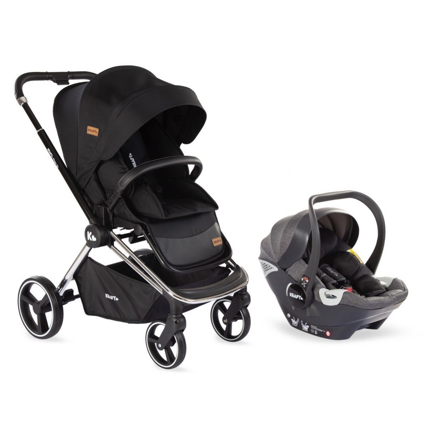 Kraft Cheer Up Travel Sistem Bebek Arabası Black