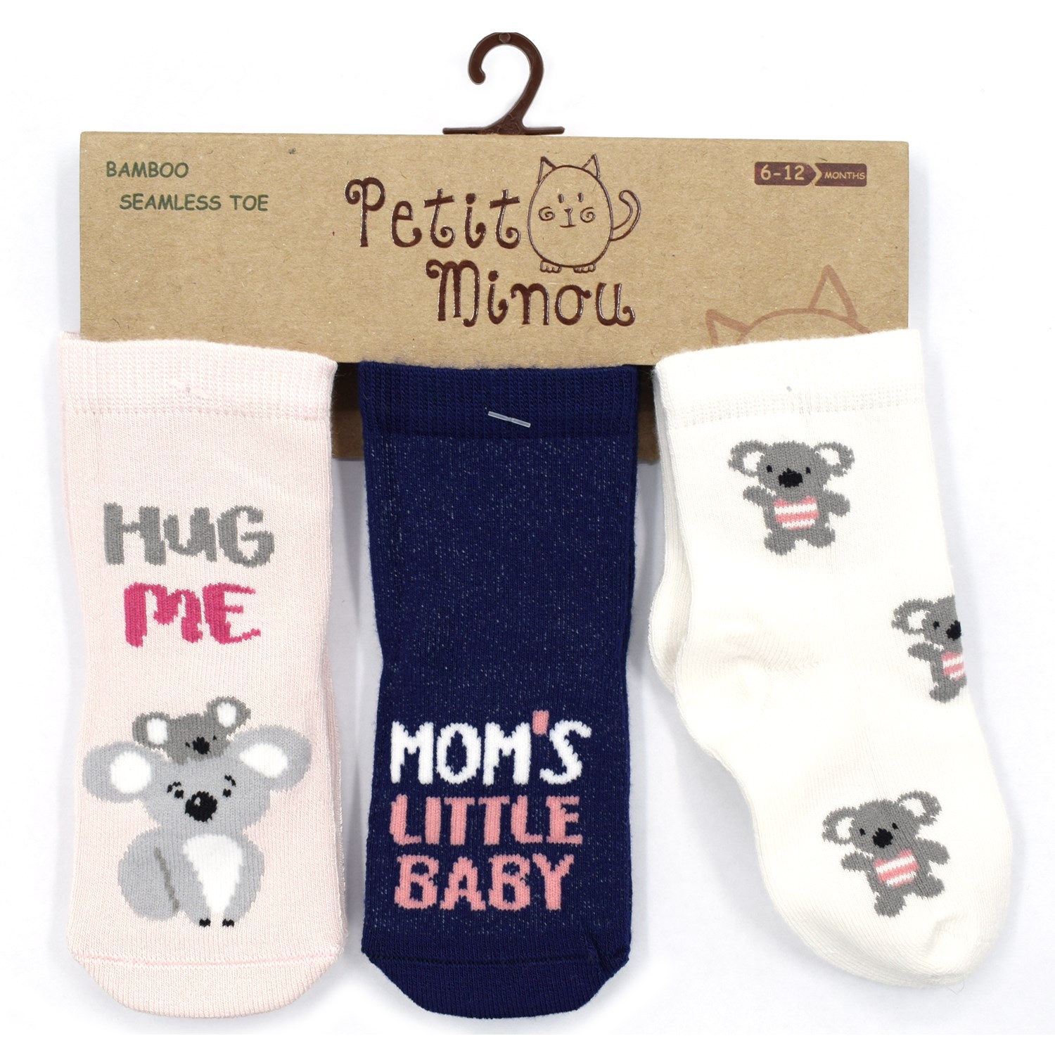 Petit Minou 3'lü Koala Bebek Çorabı 2172 Çok Renkli