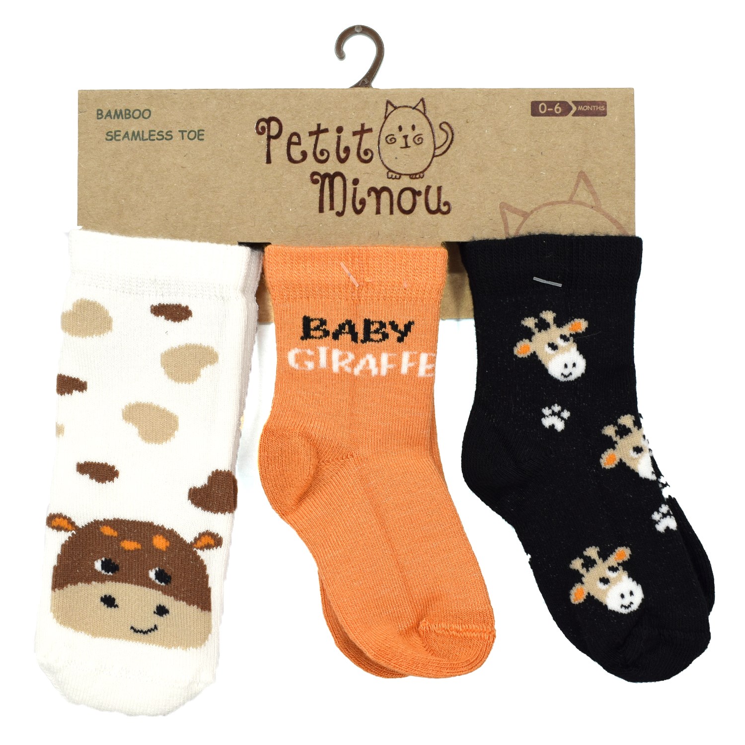 Petit Minou 3'lü Graffe Bebek Çorabı 2181 Çok Renkli