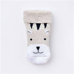 Biorganic Tiger Havlu Bebek Çorabı 68374 Bej
