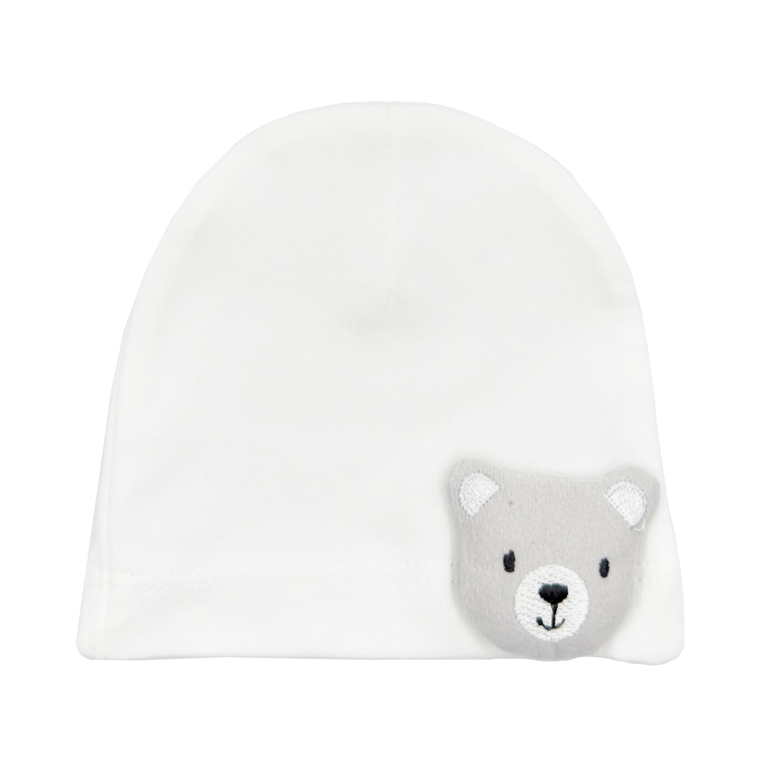 Bibaby Cute Animals Bebek Şapkas 72192 Beyaz-Gri