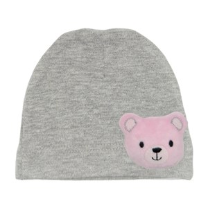 Bibaby Cute Animals Bebek Şapkas 72192 Gri-Pembe