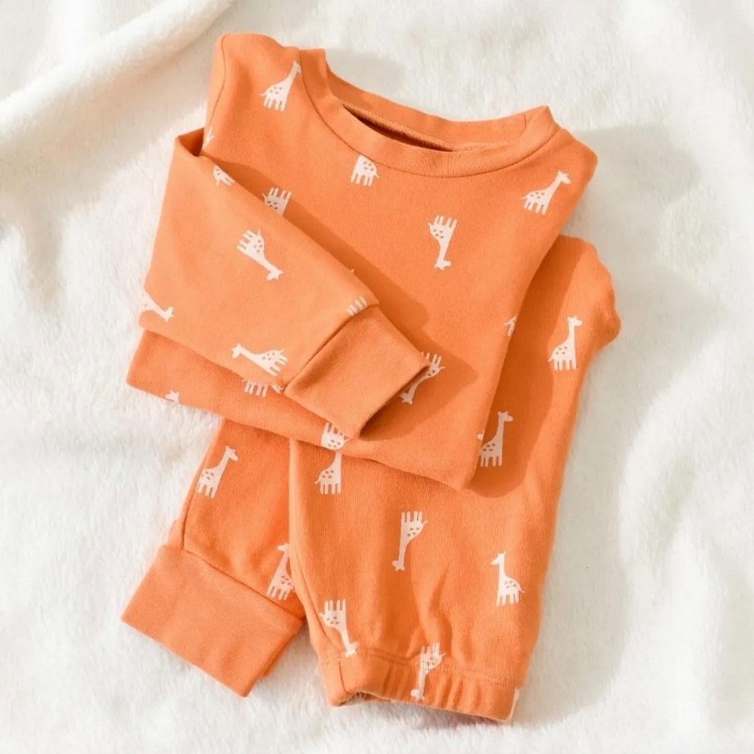 Bibaby Happy Graffe Pijama Takımı 59701 Turuncu