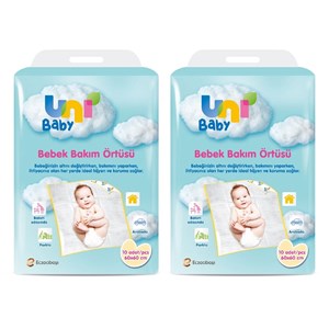 Uni Baby Bebek Bakım Örtüsü 10 Adet 2Lİ 