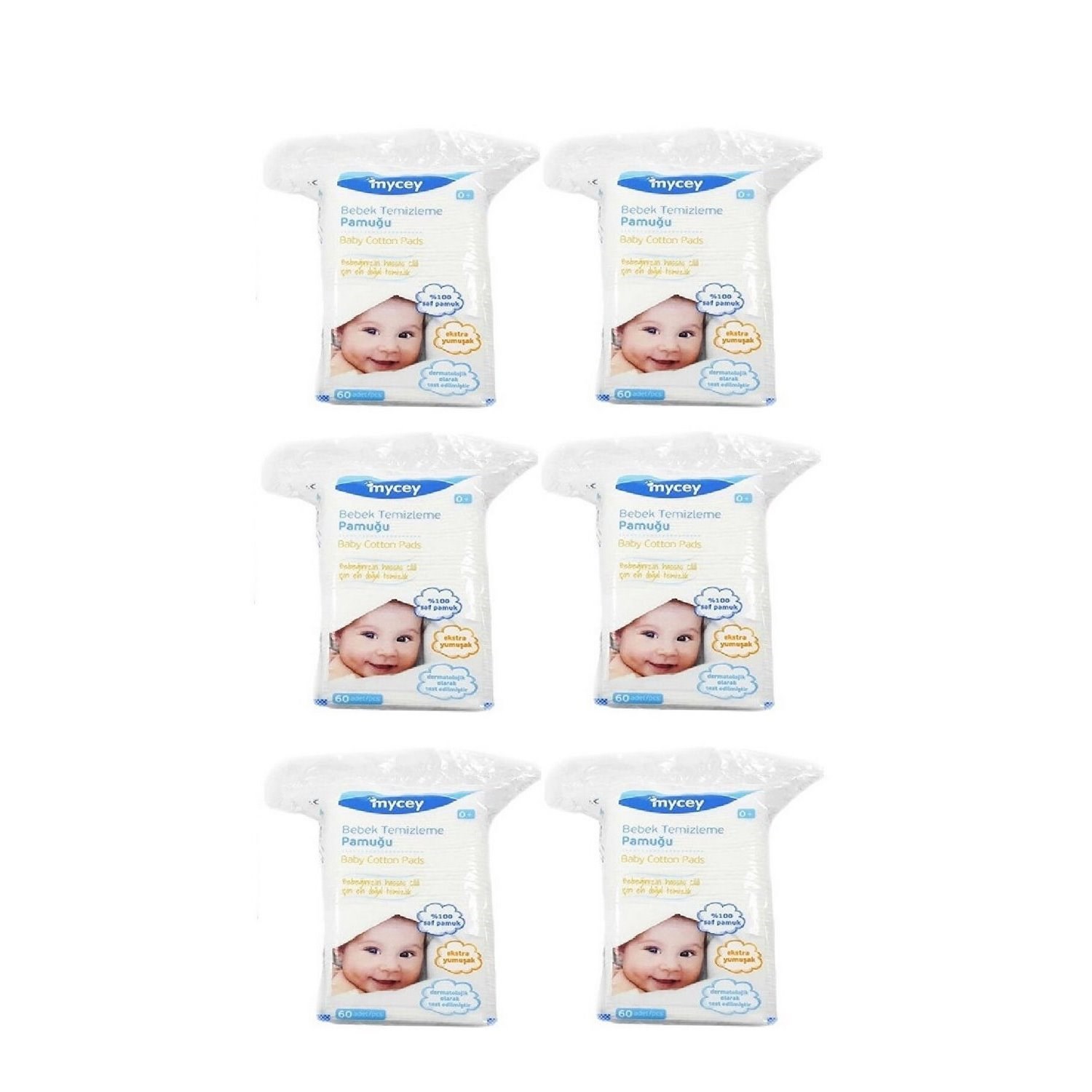 Mycey 6'Lı Bebek Temizleme Pamuğu 